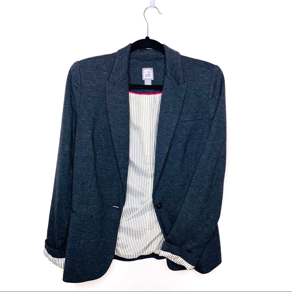 Grey Rayon Blazer